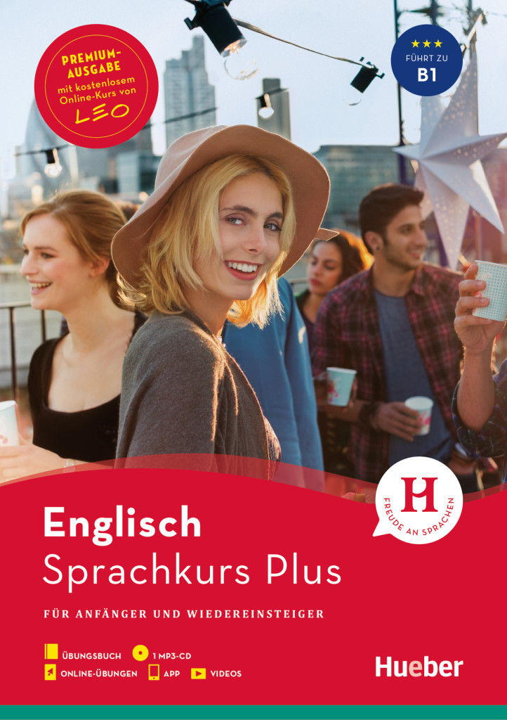 Hueber Sprachkurs Plus Englisch – Premiumausgabe, Buch mit Audios und Videos online, Online-Übungen und LEO-Onlinekurs, ISBN 978-3-19-319475-6