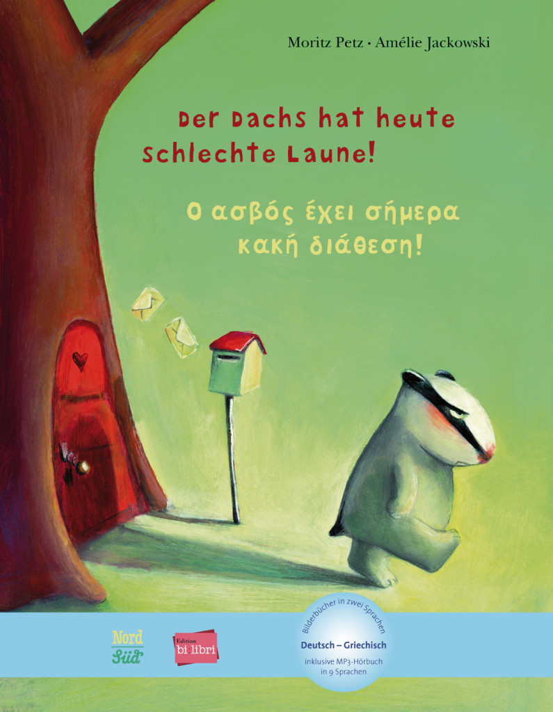 Der Dachs hat heute schlechte Laune!, Kinderbuch Deutsch-Griechisch mit MP3-Hörbuch als Download, ISBN 978-3-19-749596-5