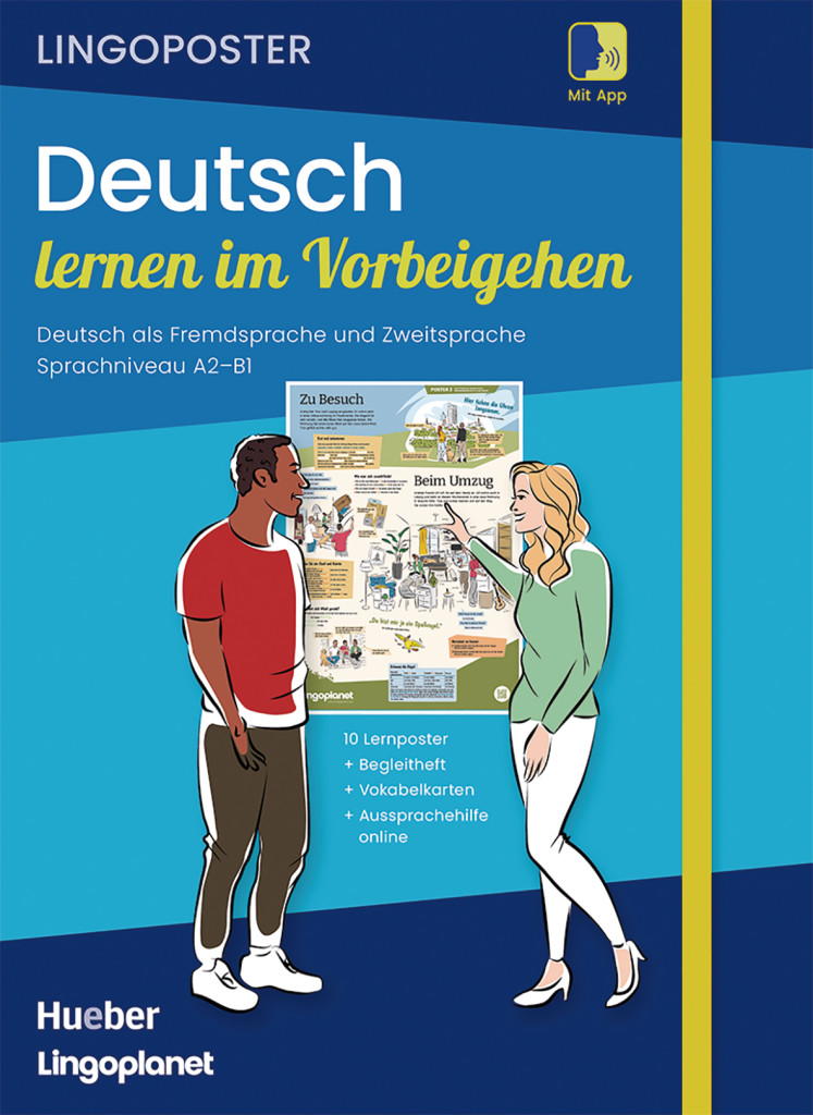 Lingoposter: Deutsch lernen im Vorbeigehen, Paket: Sprachposter + Vokabelkarten + Begleitheft + App, ISBN 978-3-19-769601-0
