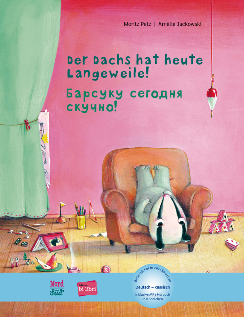 Der Dachs hat heute Langeweile!, Kinderbuch Deutsch-Russisch mit MP3-Hörbuch zum Herunterladen, ISBN 978-3-19-959600-4