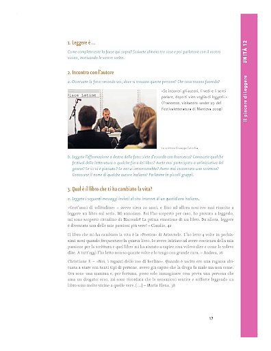 Kursbuch Unità 12: Il piacere di leggere