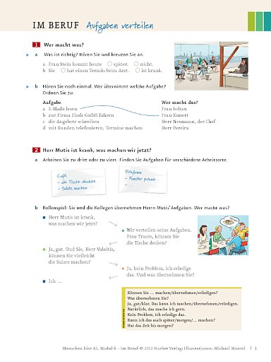 Im Beruf: Aufgaben verteilen – Arbeitsblatt (Modul 6)