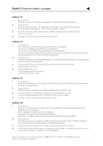 Teste dich selbst! – Lösungen