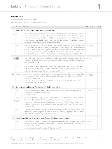 Unterrichtsplan