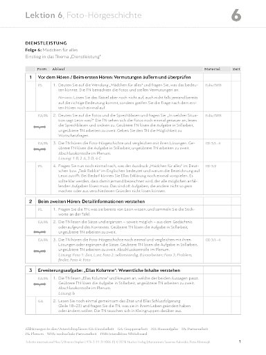 Unterrichtsplan