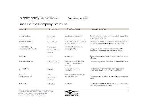 Case Study, Company Structure