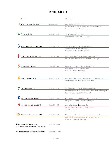 Band 2,Inhaltsverzeichnis