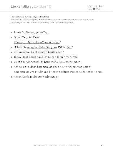 Lückendiktat