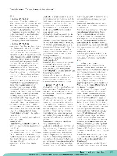 Transkriptionen und Lösungsschlüssel