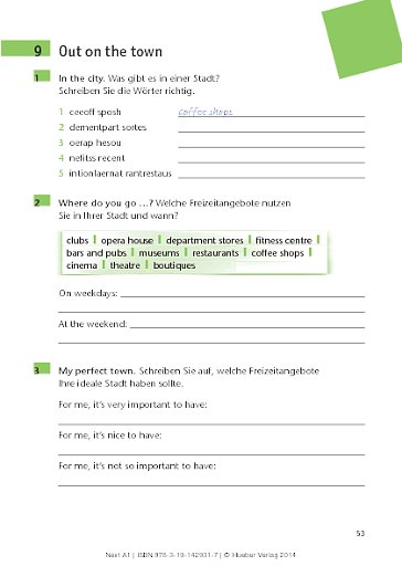 Unit 9: Out on the town