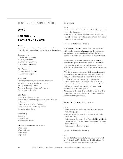 Teacher's Guide Sample Unit 1