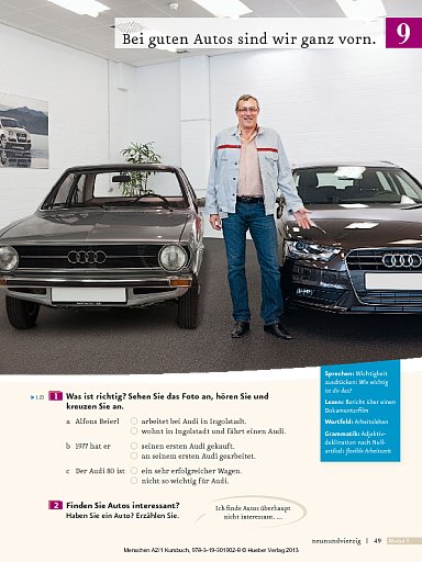Lektion 9: Bei guten Autos sind wir ganz vorn.