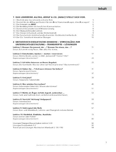 Inhaltsverzeichnis