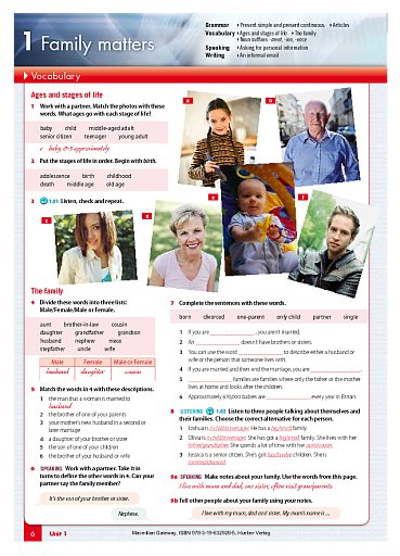 Student's Book, Unit 1: Family matters