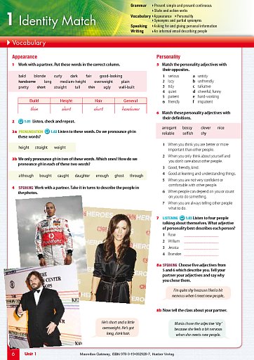 Student's Book, Unit 1: Identity Match