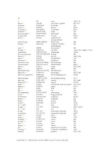 Wortliste A-M