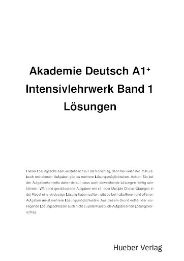 Lösungen Intensivlehrwerk