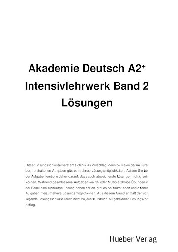 Lösungen Intensivlehrwerk