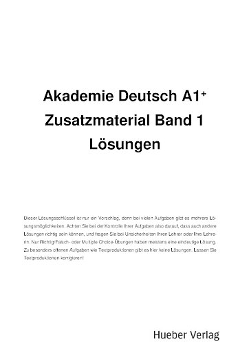 Lösungen Zusatzmaterial