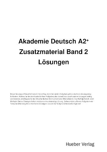 Lösungen Zusatzmaterial