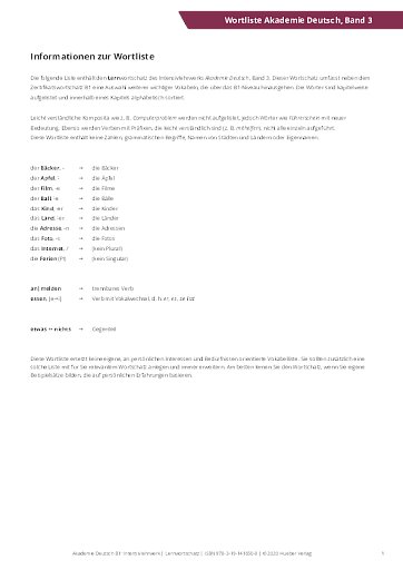 Wortliste Band 3