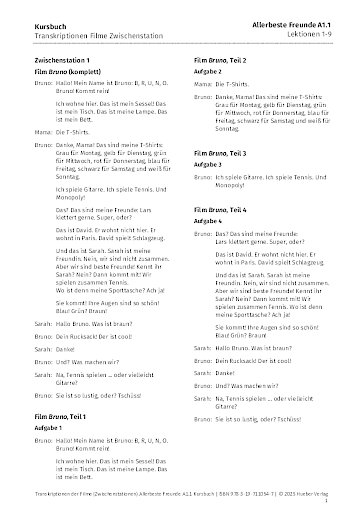 Transkriptionen Filme Zwischenstation