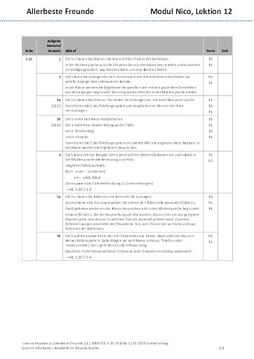 Unterrichtsplan