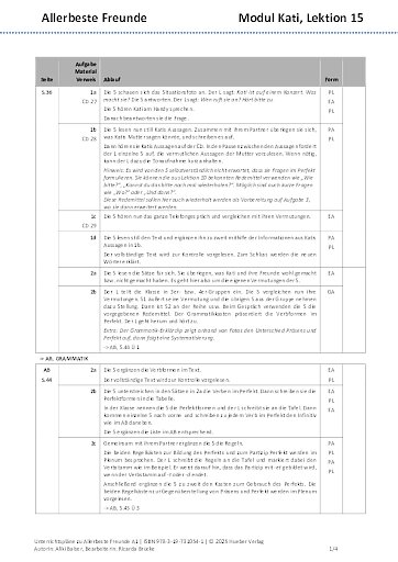 Unterrichtsplan