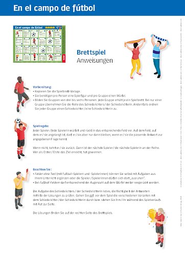 En el campo de fútbolArbeitsanweisung