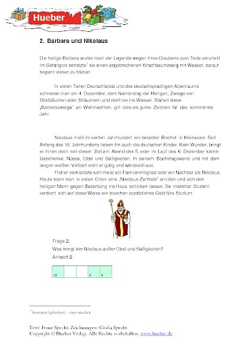 Barbara und Nikolaus