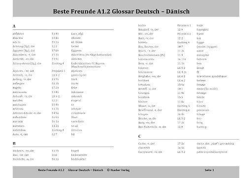 Glossar Deutsch-Dänisch – Tysk-Dansk