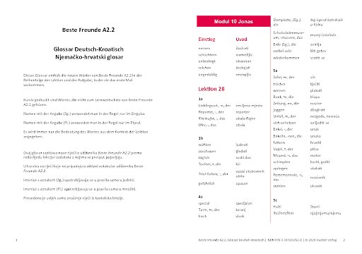 Glossar Deutsch-Kroatisch – Njemačko-Hrvatski
