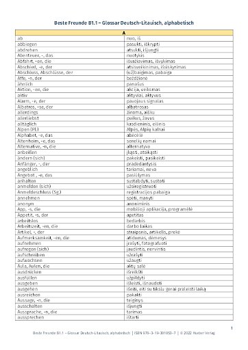 Beste Freunde B1/1 Deutsch-Litauisch