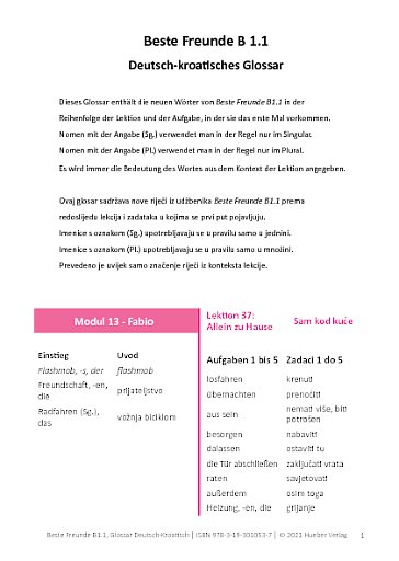 Glossar Deutsch-Kroatisch – Njemačko-Hrvatski