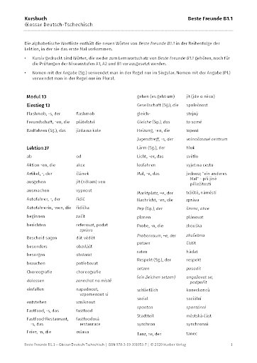 Glossar Deutsch-Tschechisch – Slovníček