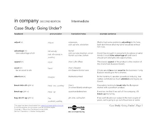 Case Study, Going Under? 