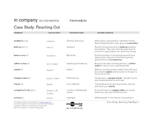 Case Study, Reaching Out