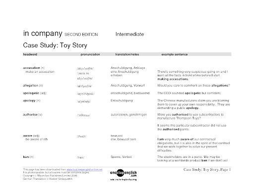 Case Study, Toy Story