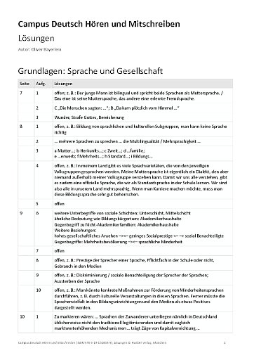 Hören und Mitschreiben