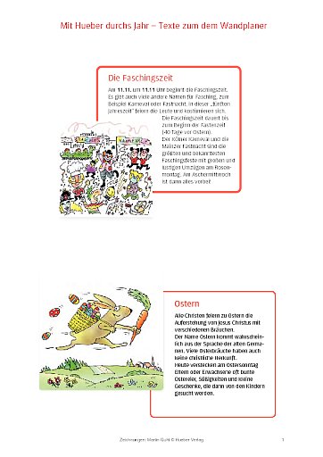 Texte zum Wandplaner 