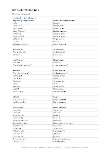 Wortliste Ukrainisch
