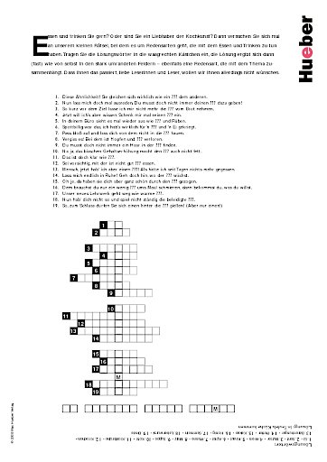 Rätsel: Redensarten rund ums Essen