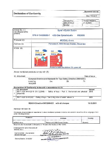 Konformitätserklärung