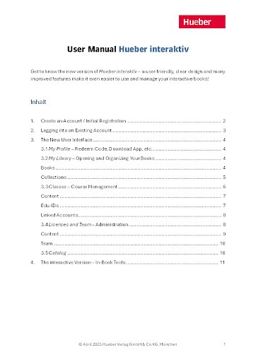 User Manual Hueber interaktiv