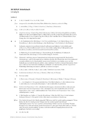Lösungen zum Arbeitsbuch