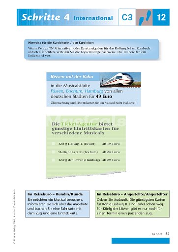 Kopiervorlage zu Lektion 12, C3