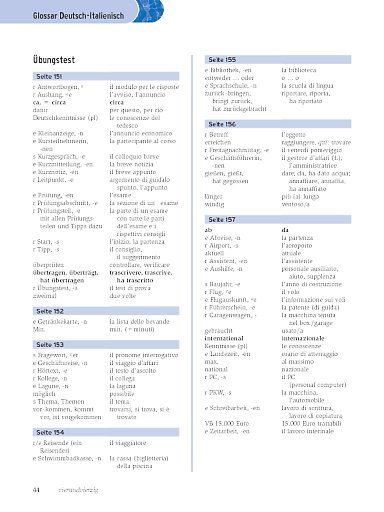 Glossario Übungstest Lagune 1