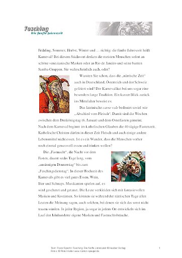 Fasching - Die fünfte Jahreszeit