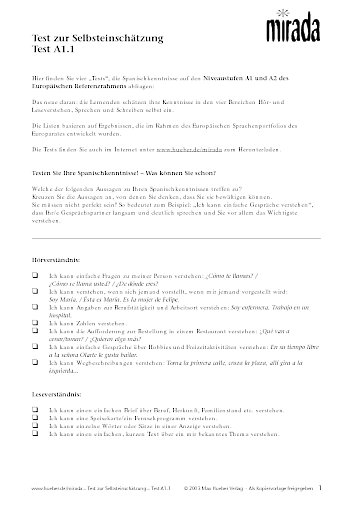 Test zur Selbsteinschätzung