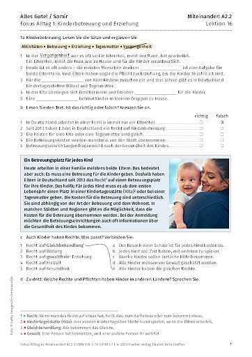 Fokus Alltag: Kinderbetreuung und Erziehung